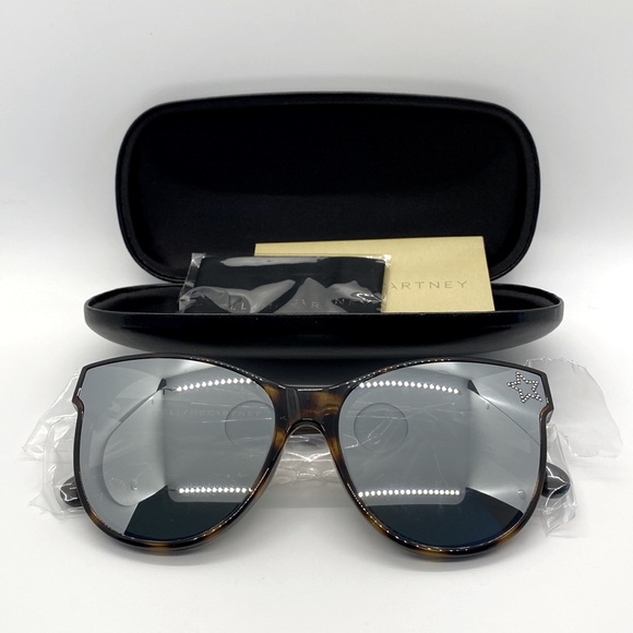 Stella Mccartney Silver Cat Eye Ladies Sunglasses New - Picture 5 of 13